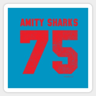 Amity Sharks (Red Text) Sticker